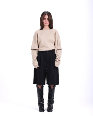 Beige double sleeve