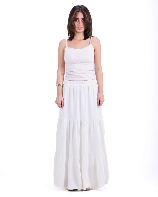 White Boho Skirt