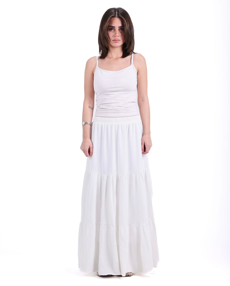 White Boho Skirt
