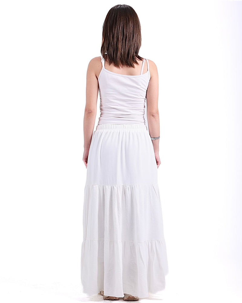 White Boho Skirt